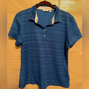 LADY HAGEN~ATHLETIC GOLF SHIRT~BLUE~LG